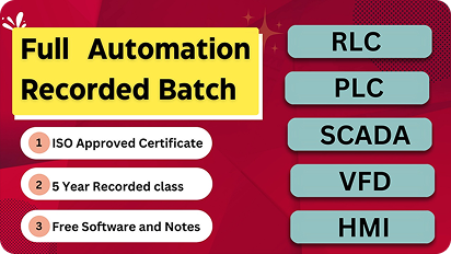 Full Automation Recorded Course RLC, PLC, SCADA, VFD, HMI